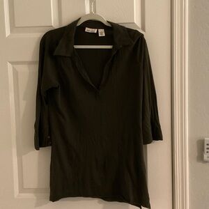 DKNY Olive Green Tunic Top